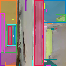 Habitat first frame with SAM auto-segmentation masks overlaid